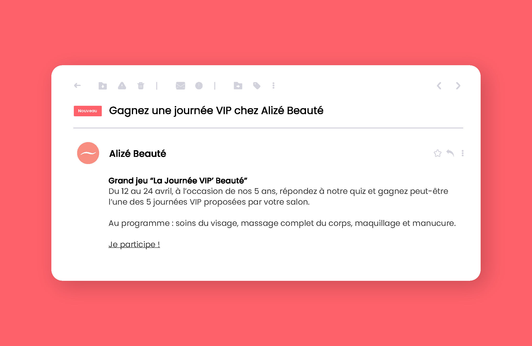 Campagne emailing beauté exemple 3