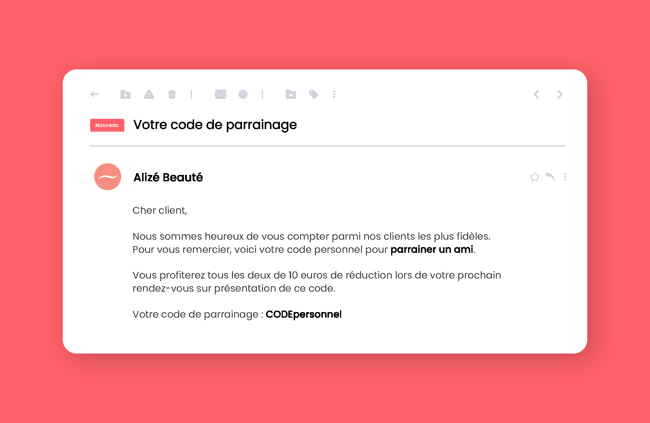 Campagne emailing beauté exemple 4