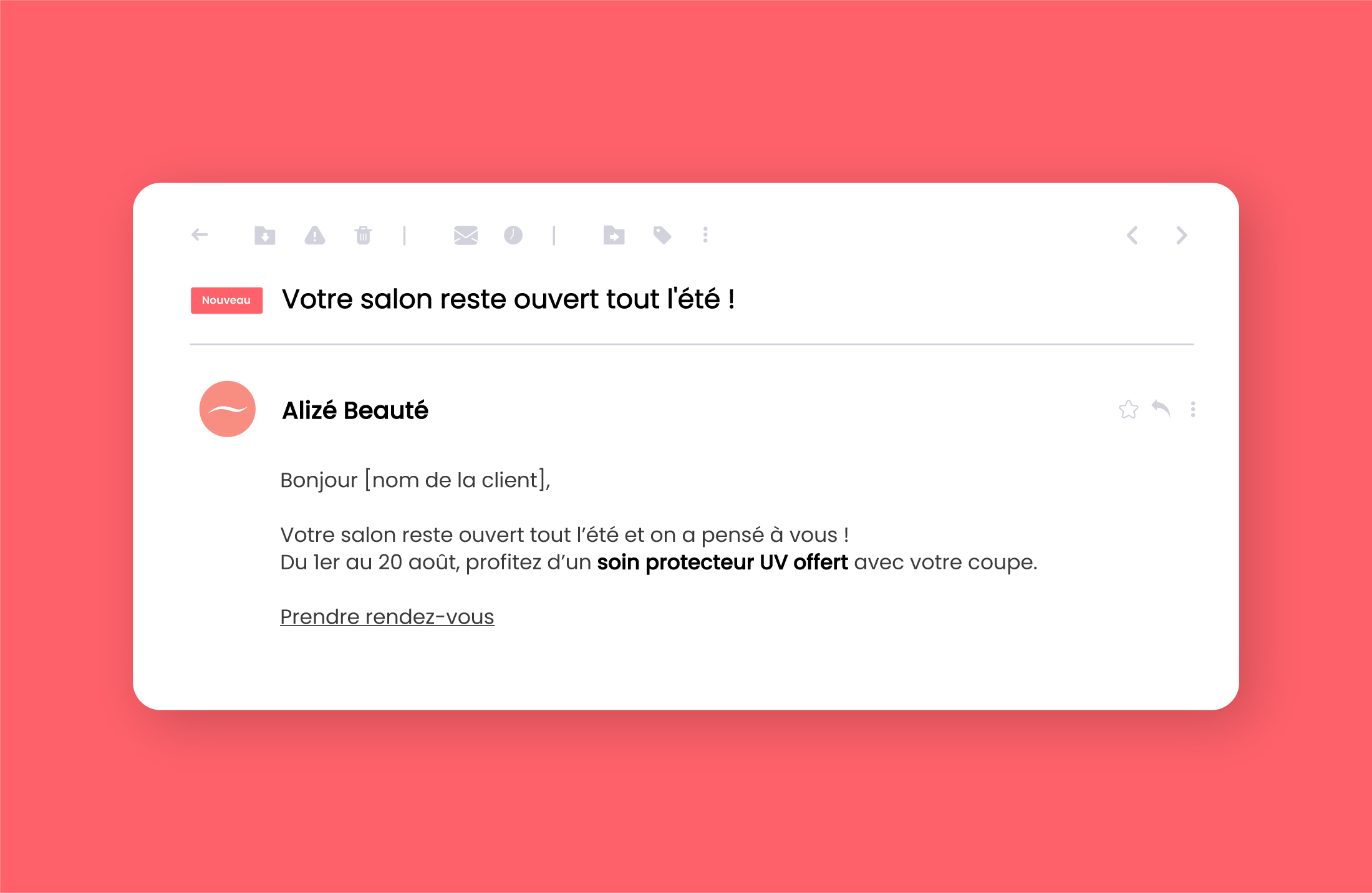 Campagne emailing beauté exemple 10