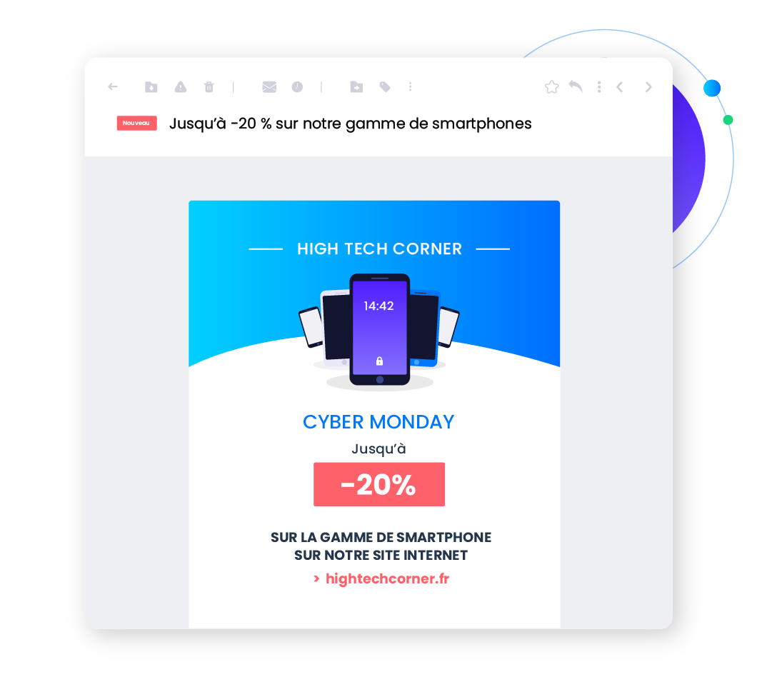 Email promotionnel pour le Cyber Monday