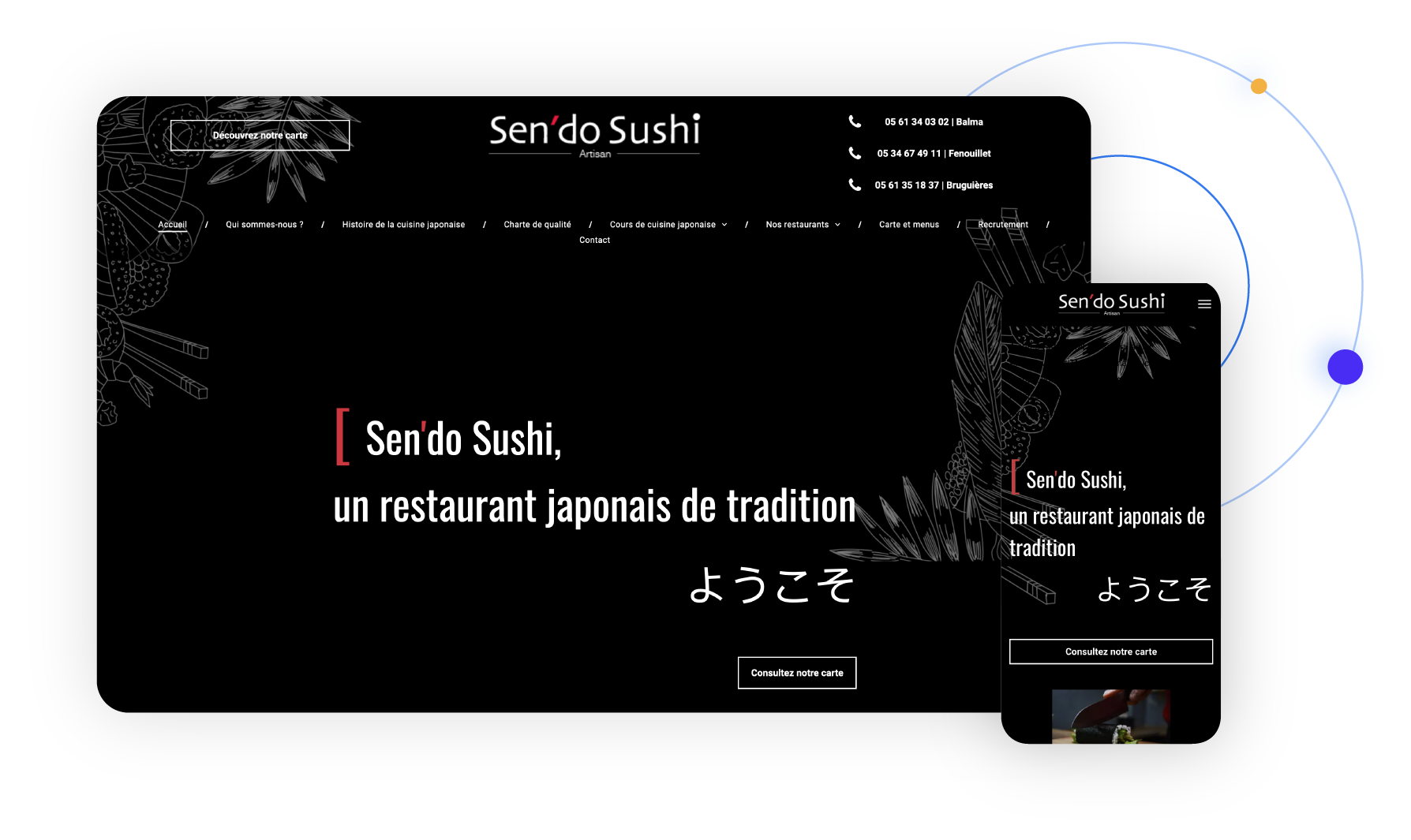 Site Internet visuel Sen’do Sushi