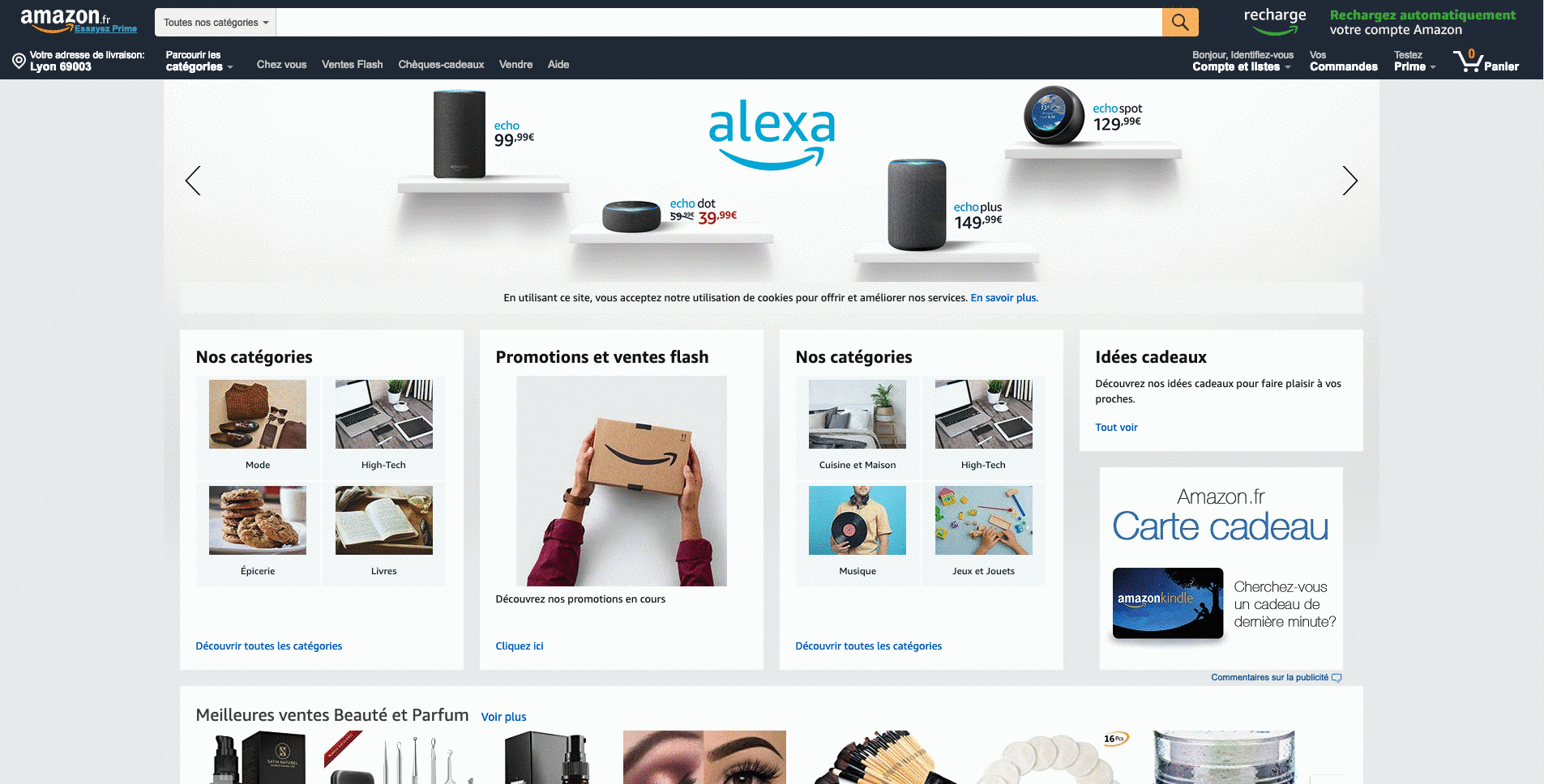 site web moderne Amazon