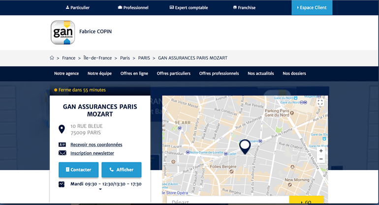 carte web-to-store Gan Assurances