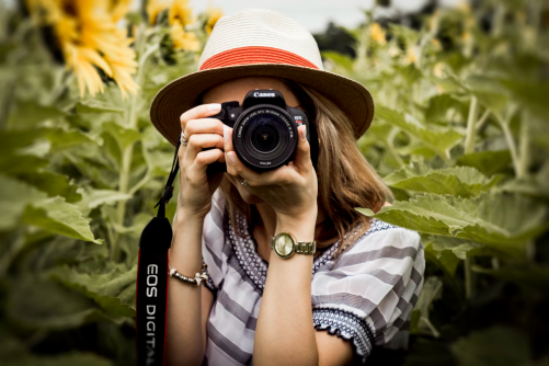 photographe dans les champs